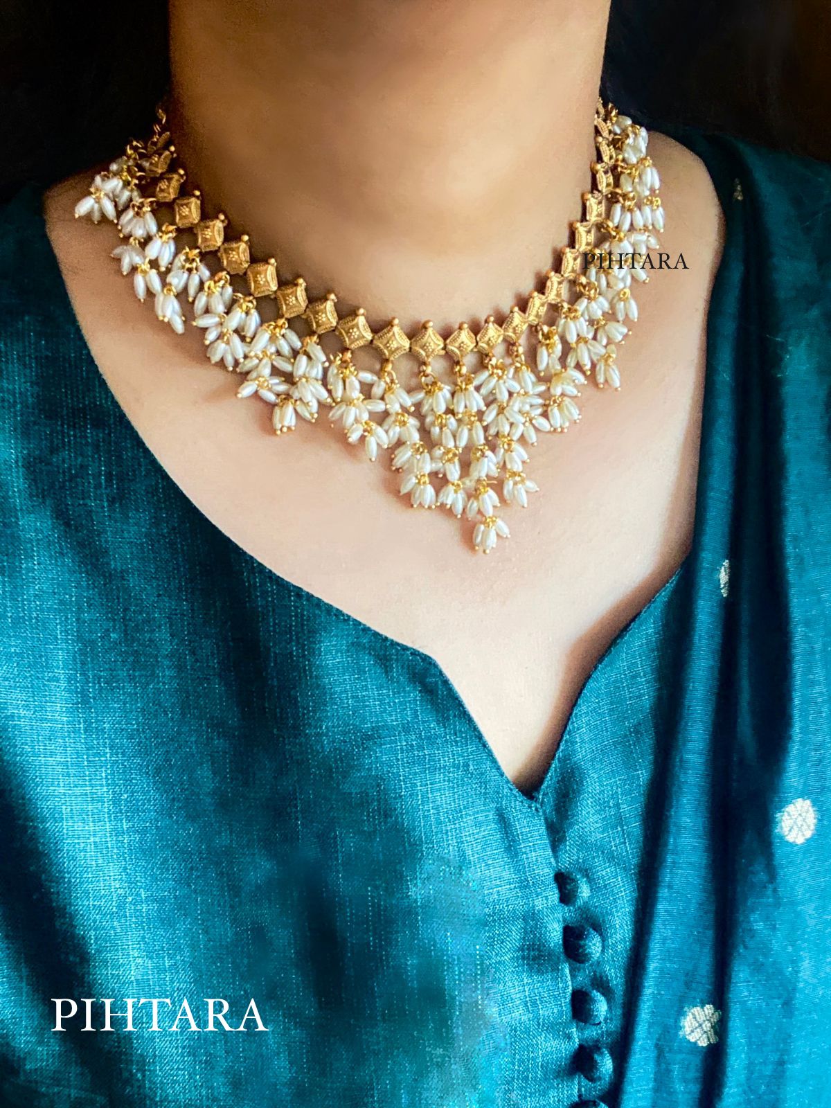 Guttapusalu rice pearls Necklace Set