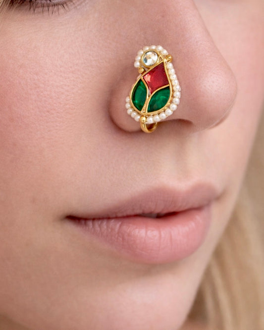 Kundan Nose Pin - PK002NP22