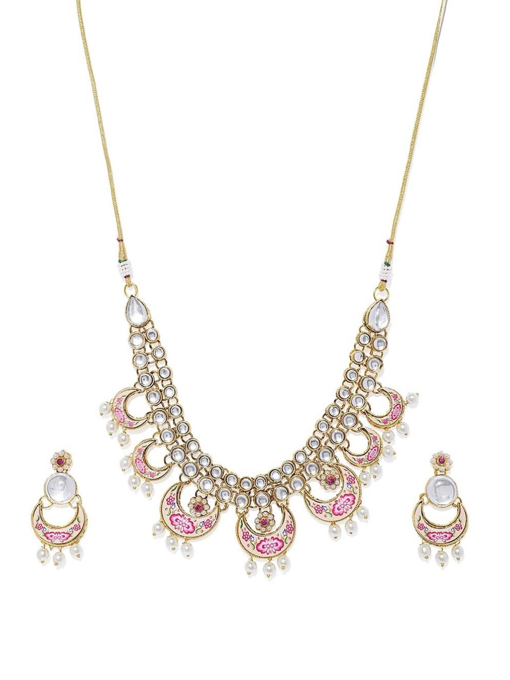 Pink Meenakari Set