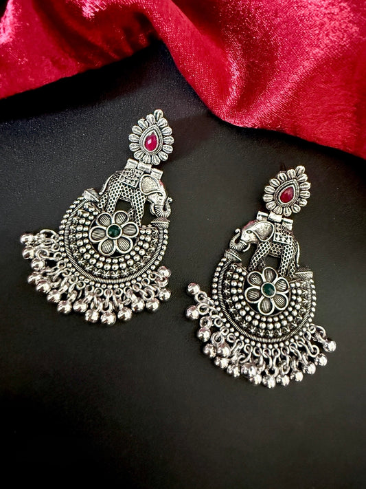 Oxidised Chandbali