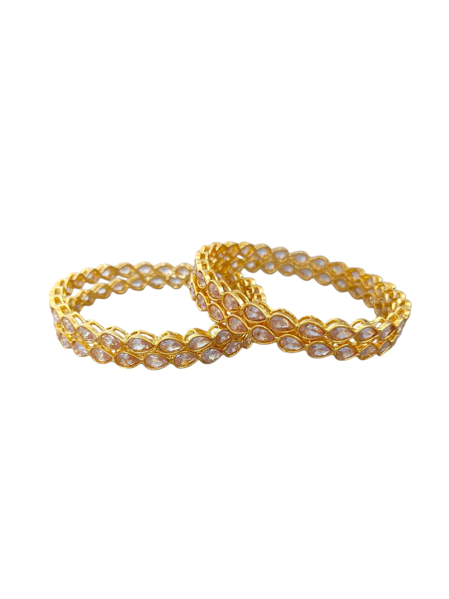 Gold-plated kundan bangles for women
