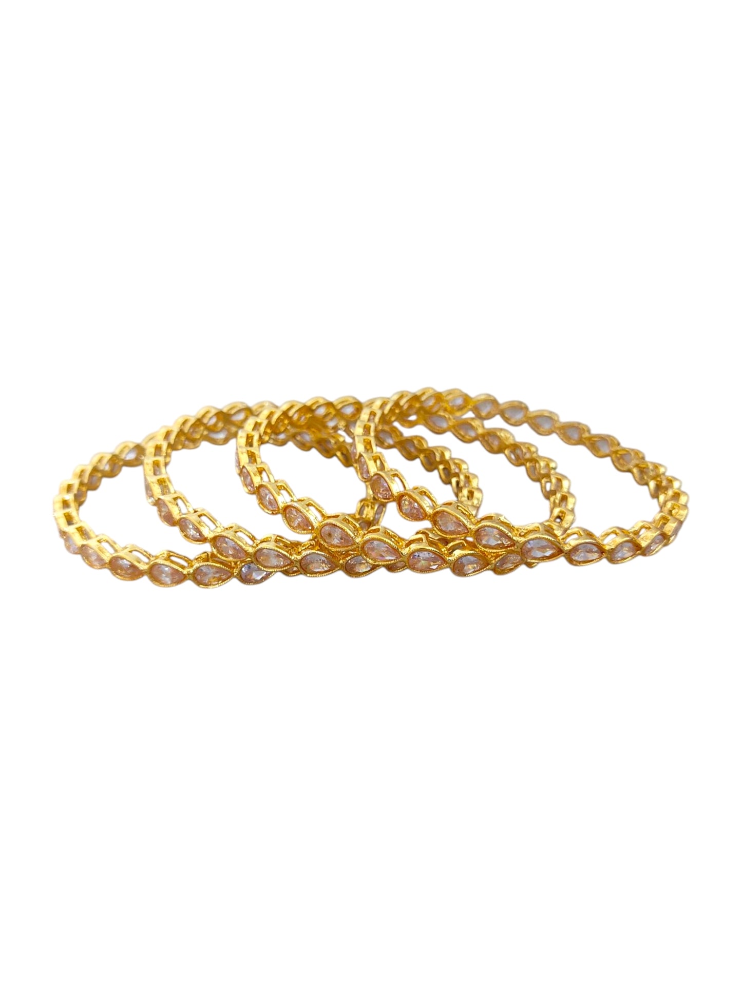 Gold-plated kundan bangles for women