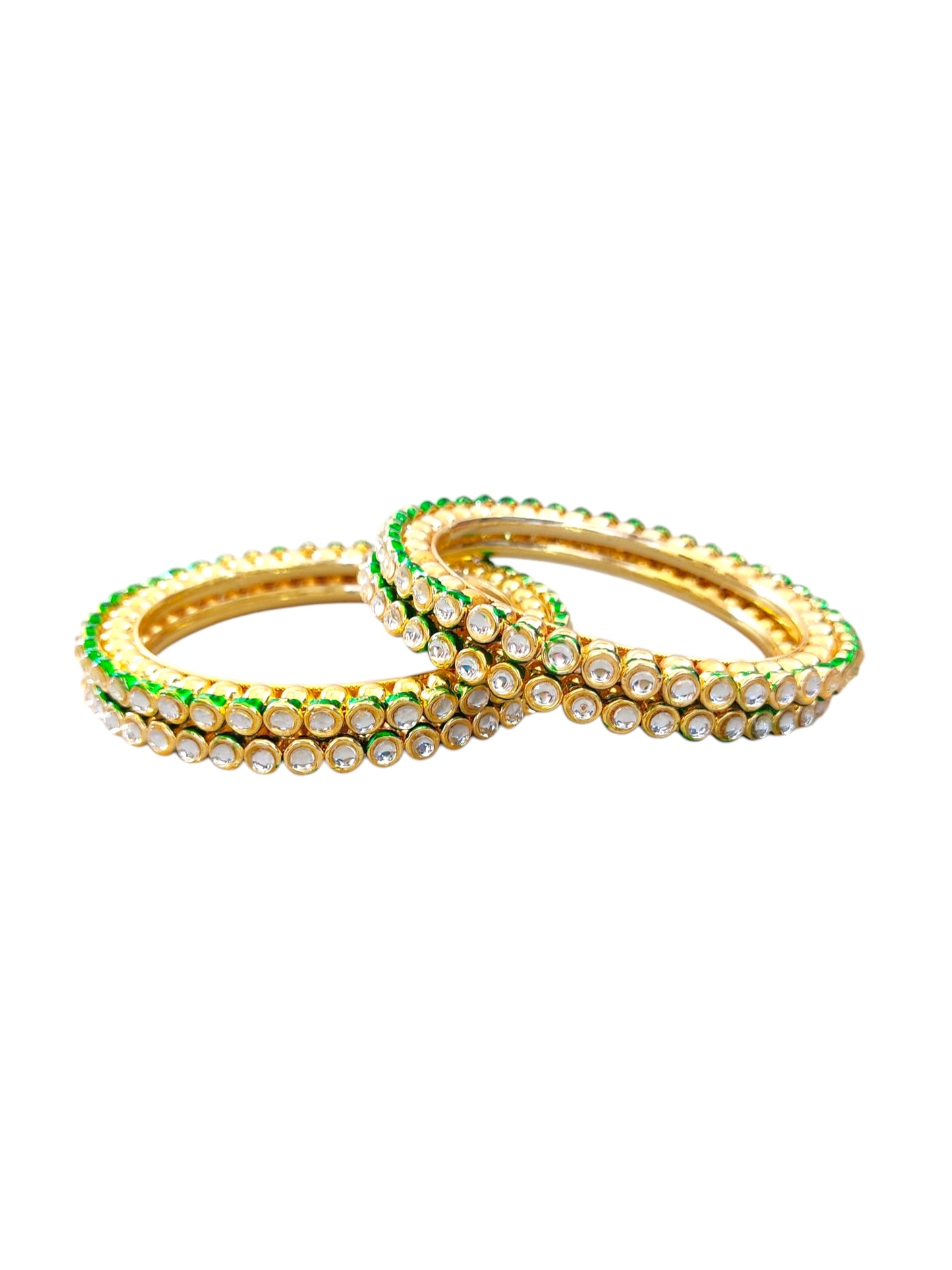set of 4 vilandi kundan bangles for women