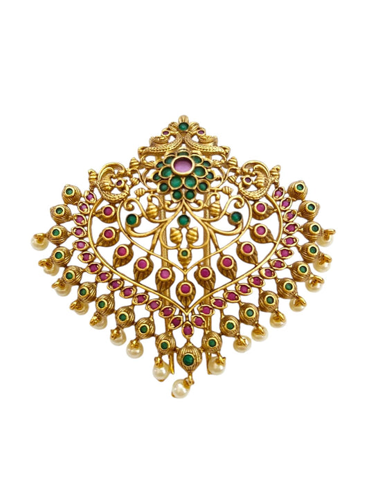 Traditional Ethnic Gold-plated Hair Accessory, Bun Pin and Jooda Clip