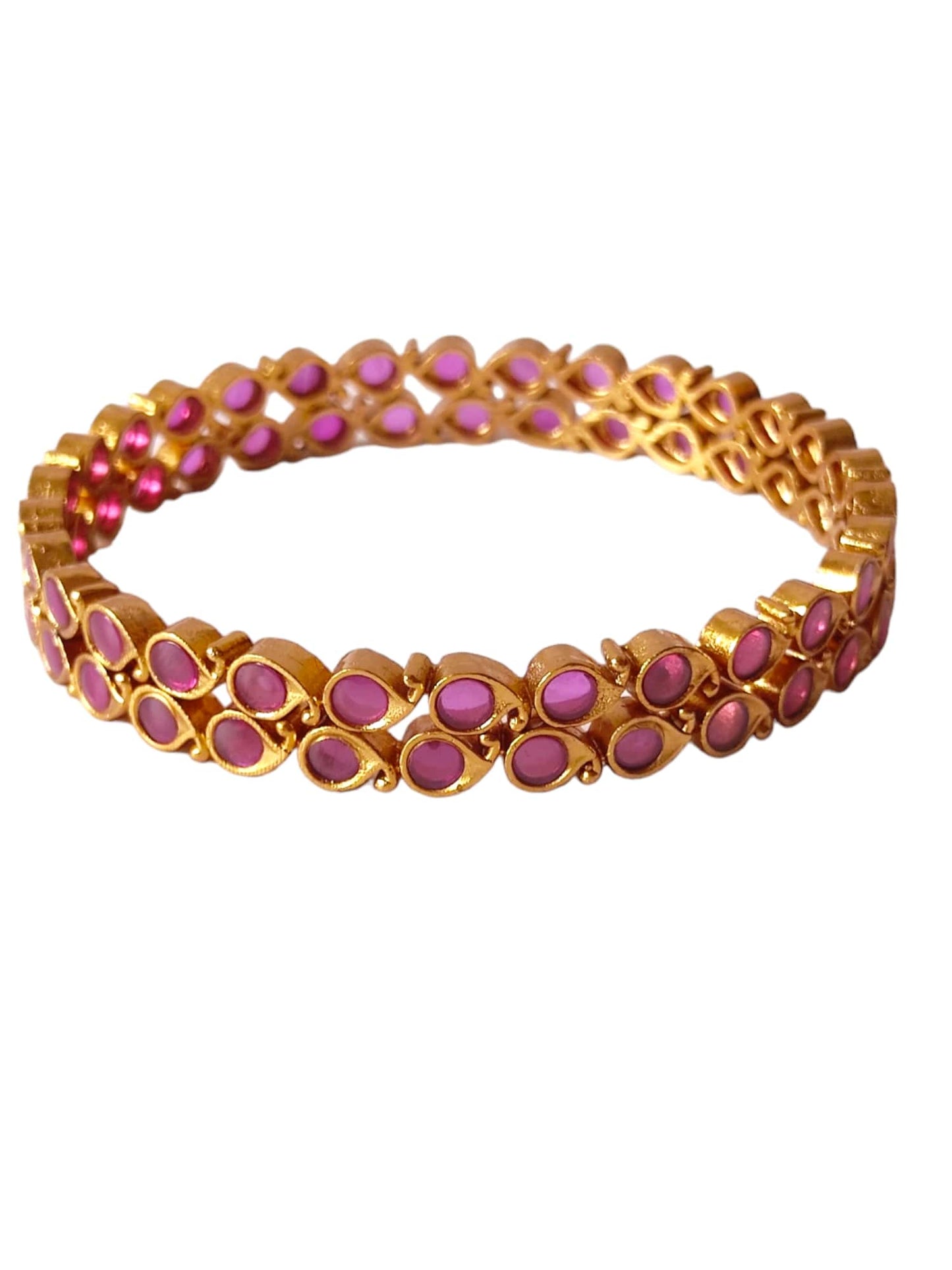 red stone kemp bangles for women