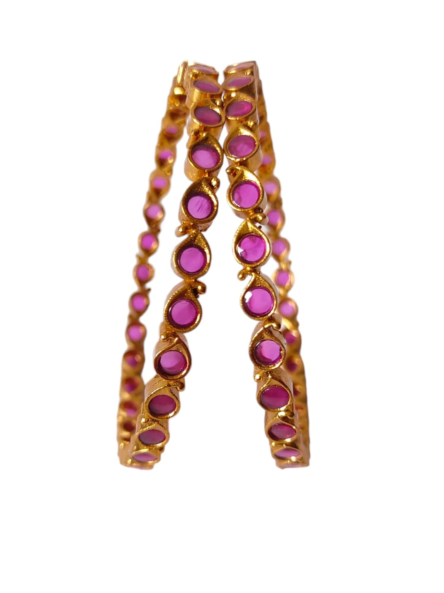 red stone kemp bangles for women