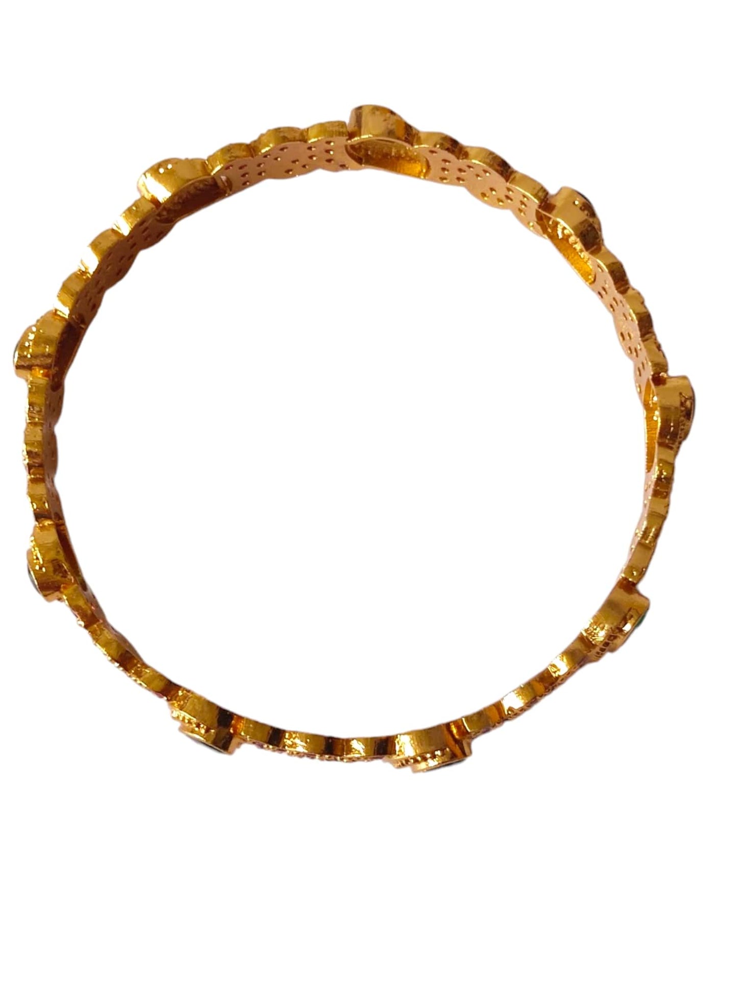Red kemp stone bangles for women