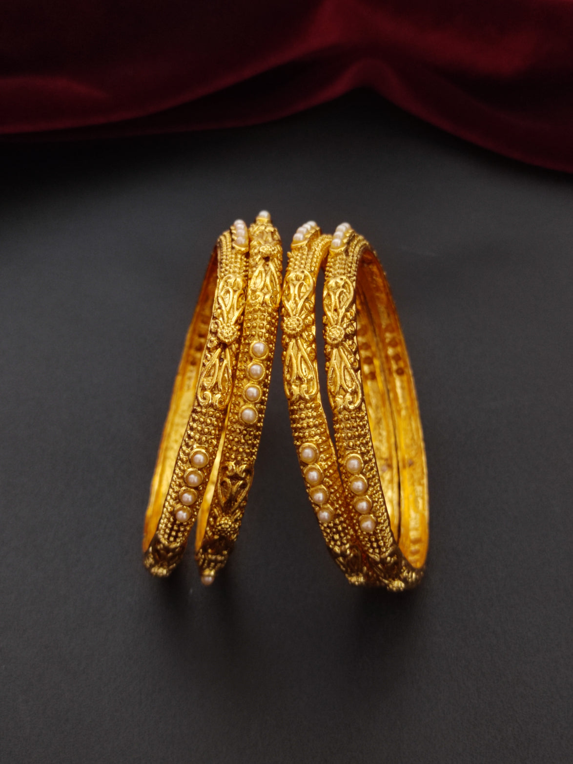 antique bangles with pearls for women
