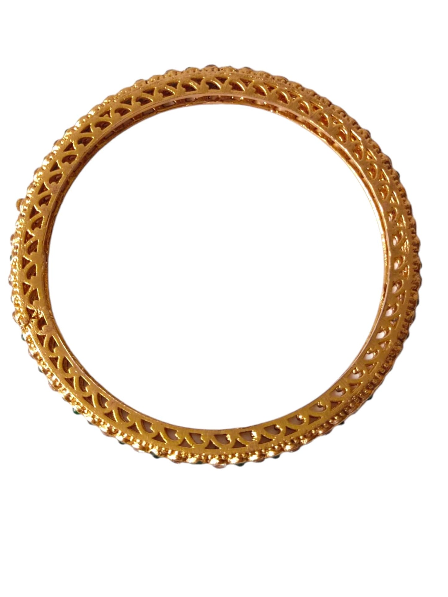Green & white stone Bangles Online for women