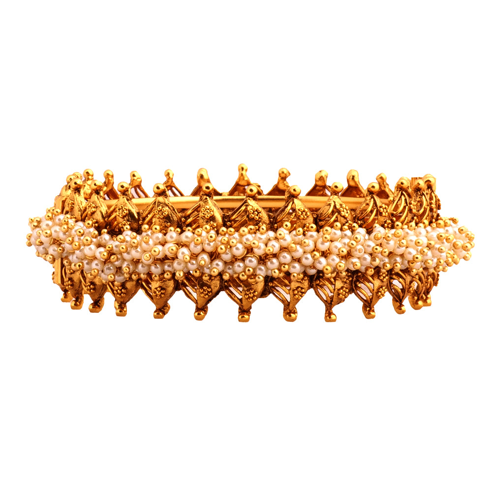 pearl gold bangles
