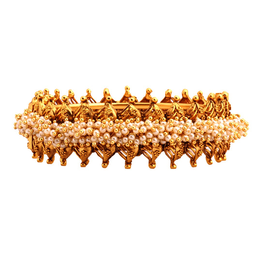 pearl gold bangles