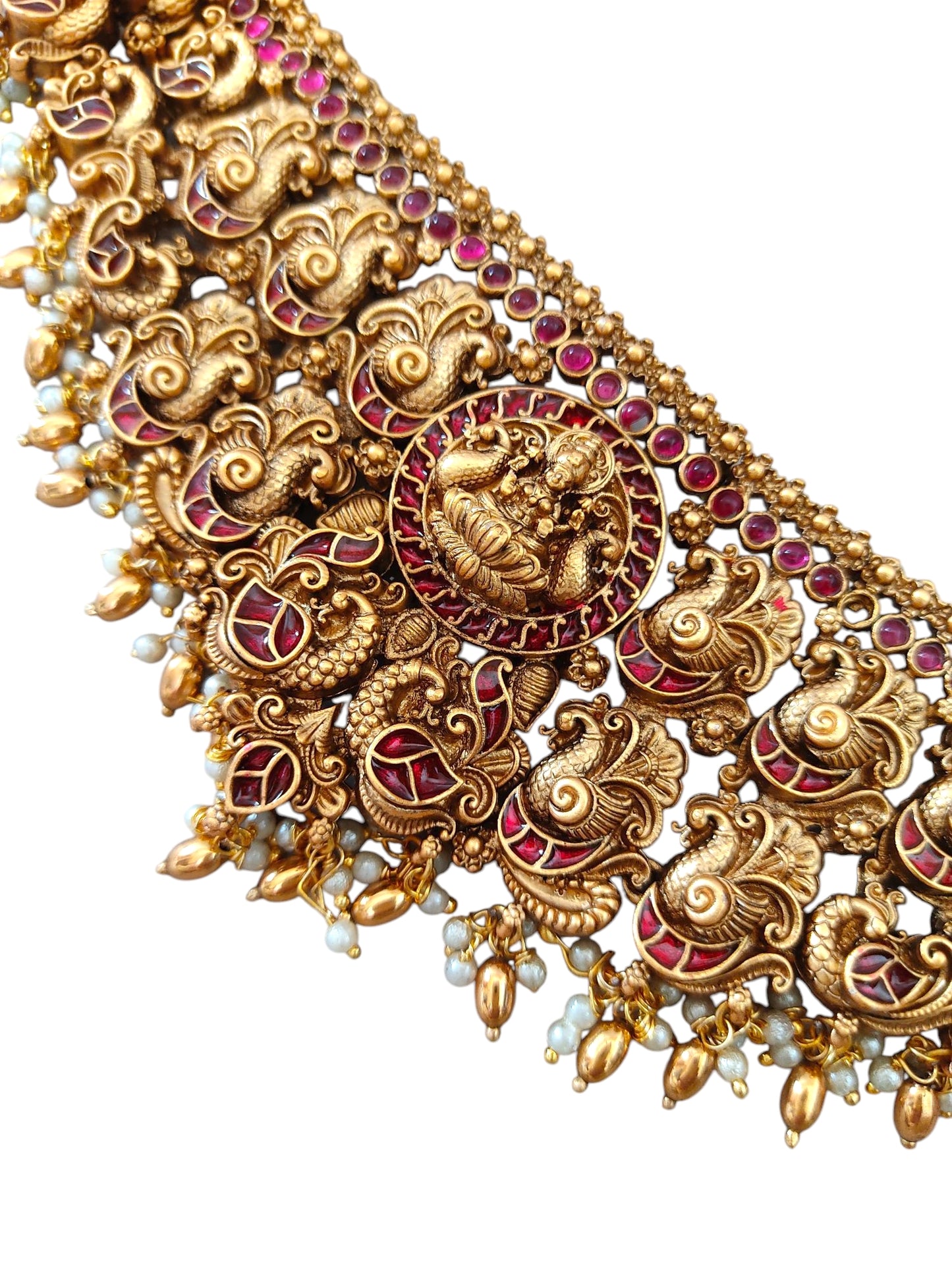 Gold plated Temple Bridal Choker Set for women