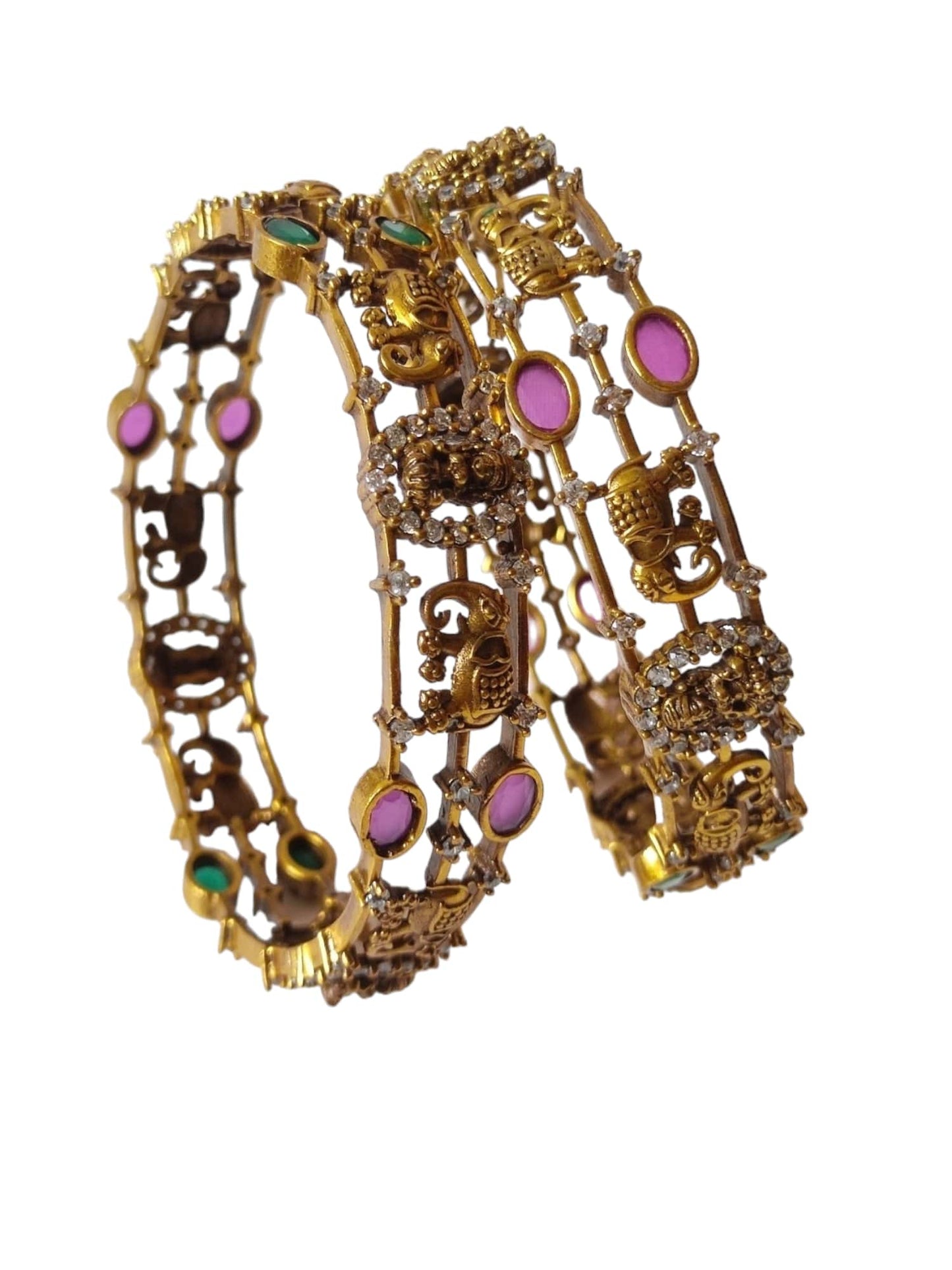 victorian polish bangles with elephant design for women