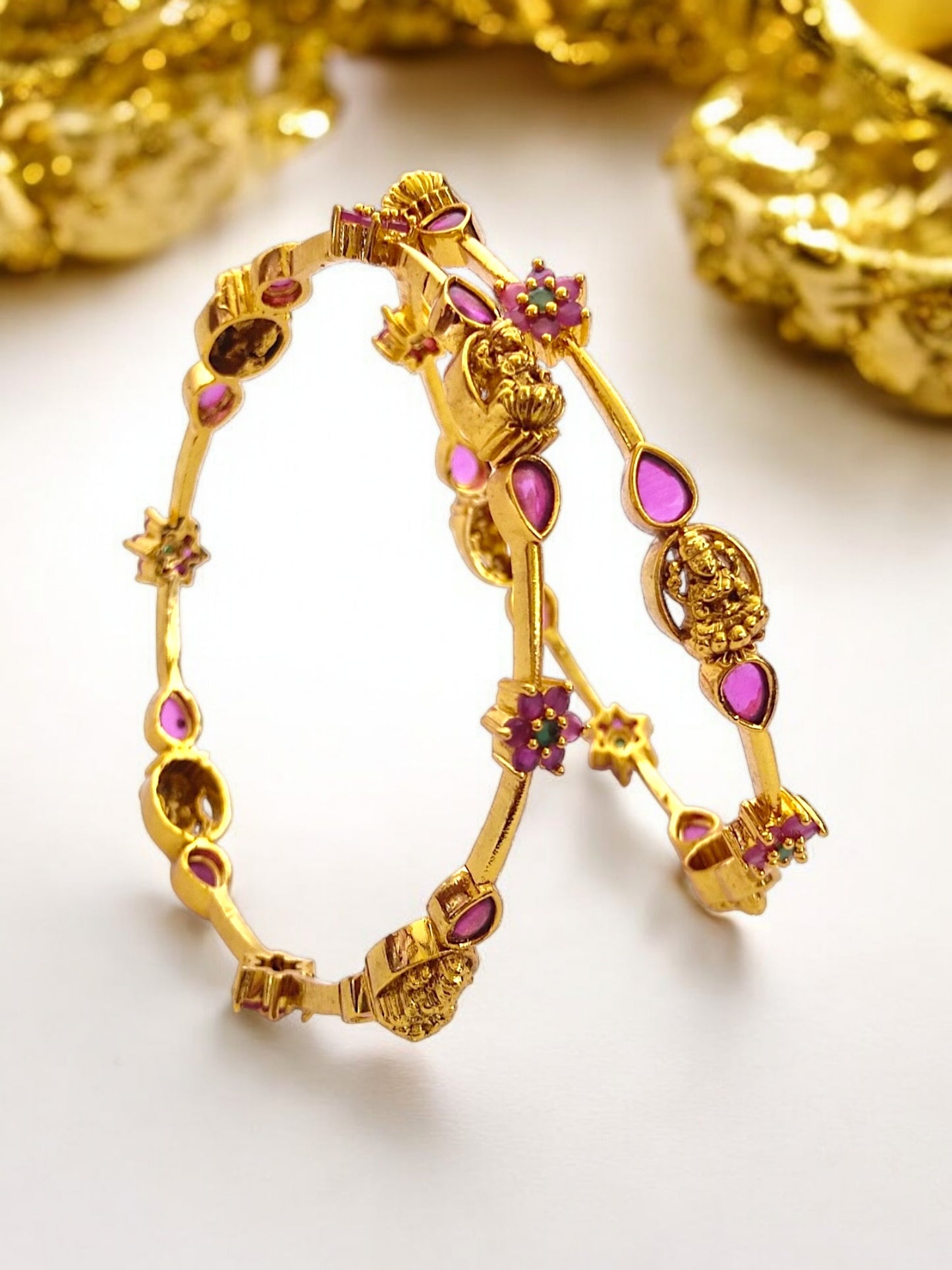 Temple Gold-plated bangles for women