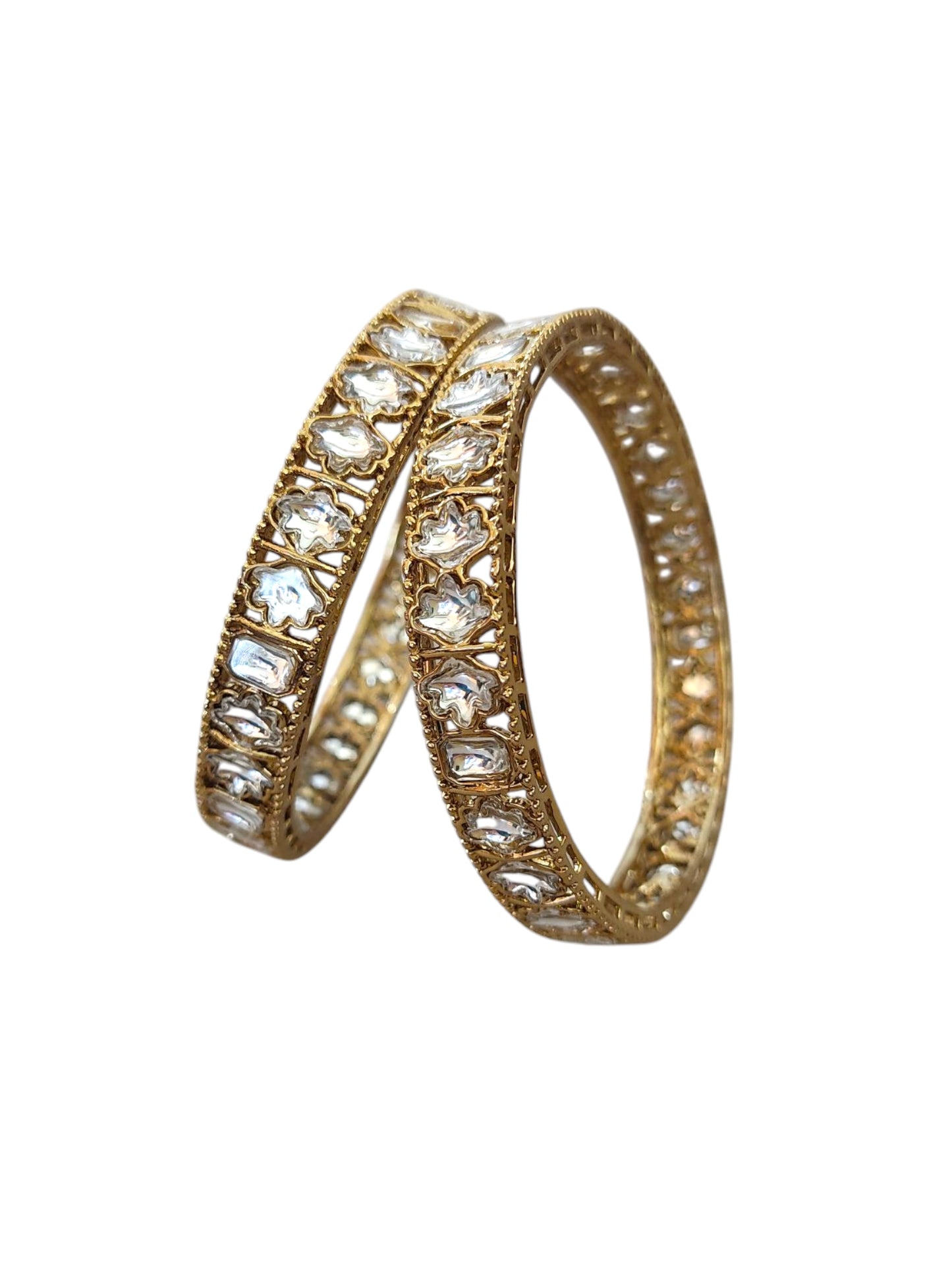 Mehendi polish kundan bangles for women
