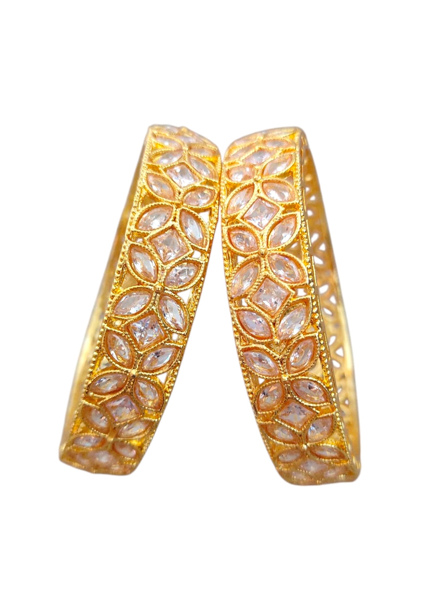 Gold-Plated Kundan Bangles