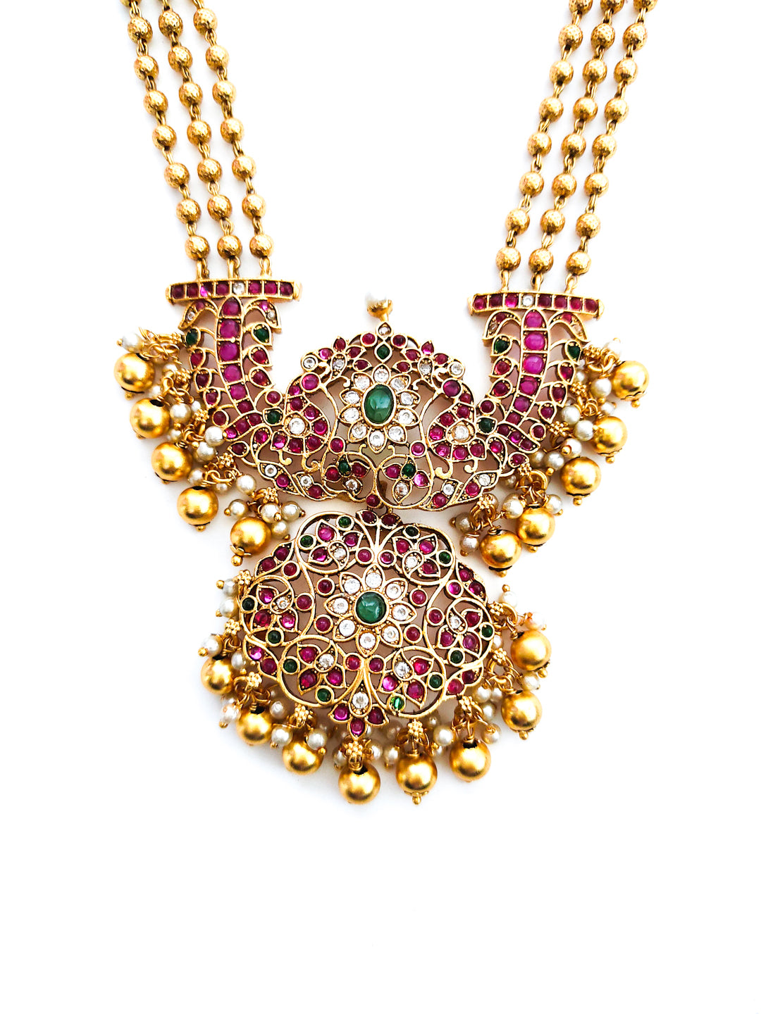Gold-plated long Multi-layer Necklace set with pendant