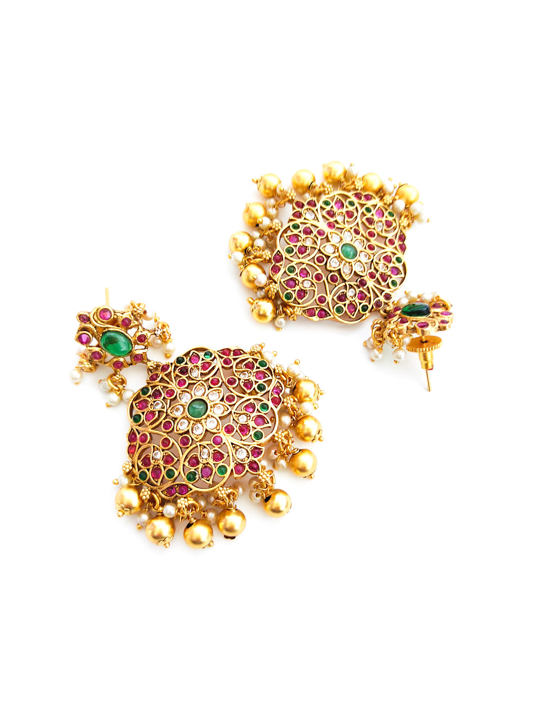 Gold-plated long Multi-layer Necklace set with pendant