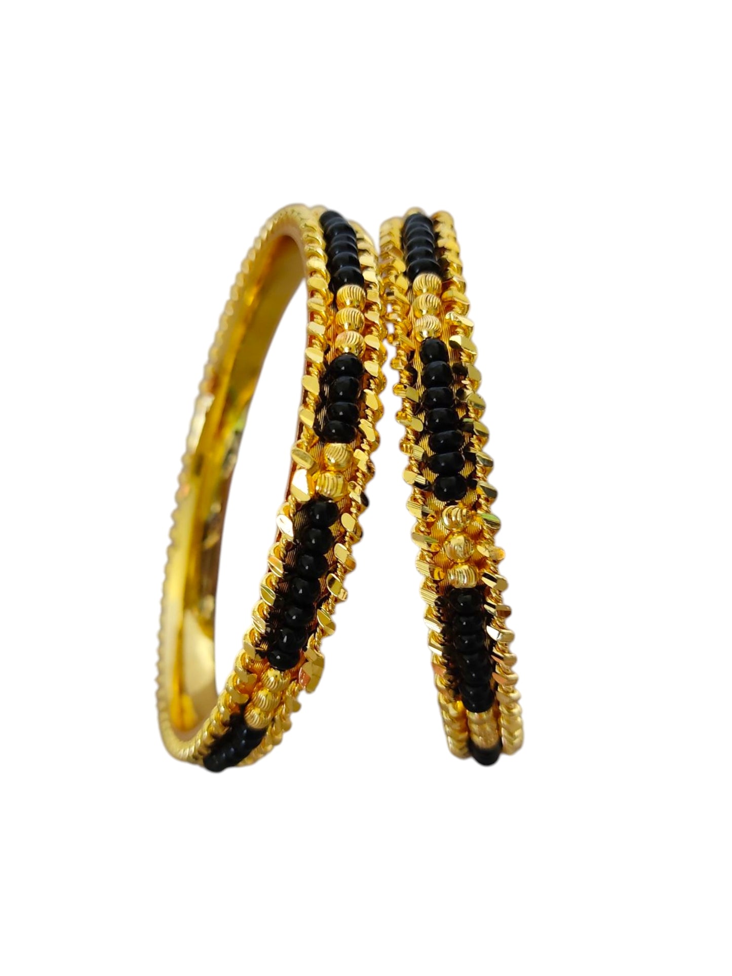 black beads bangles