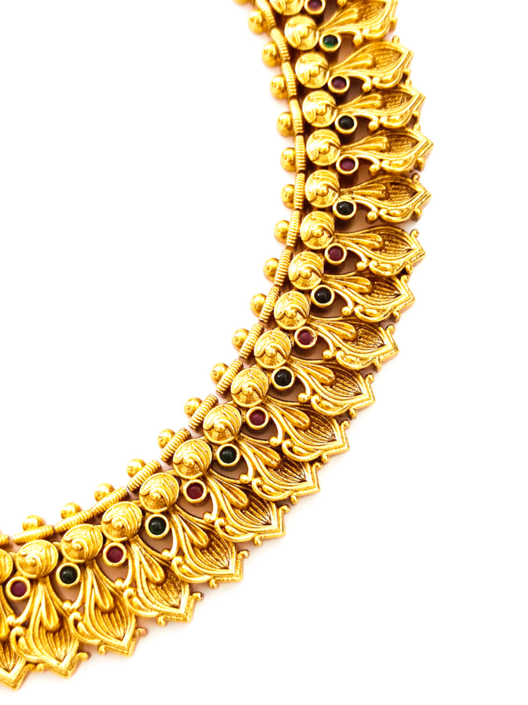 Gold-plated kerala jewellery necklace set