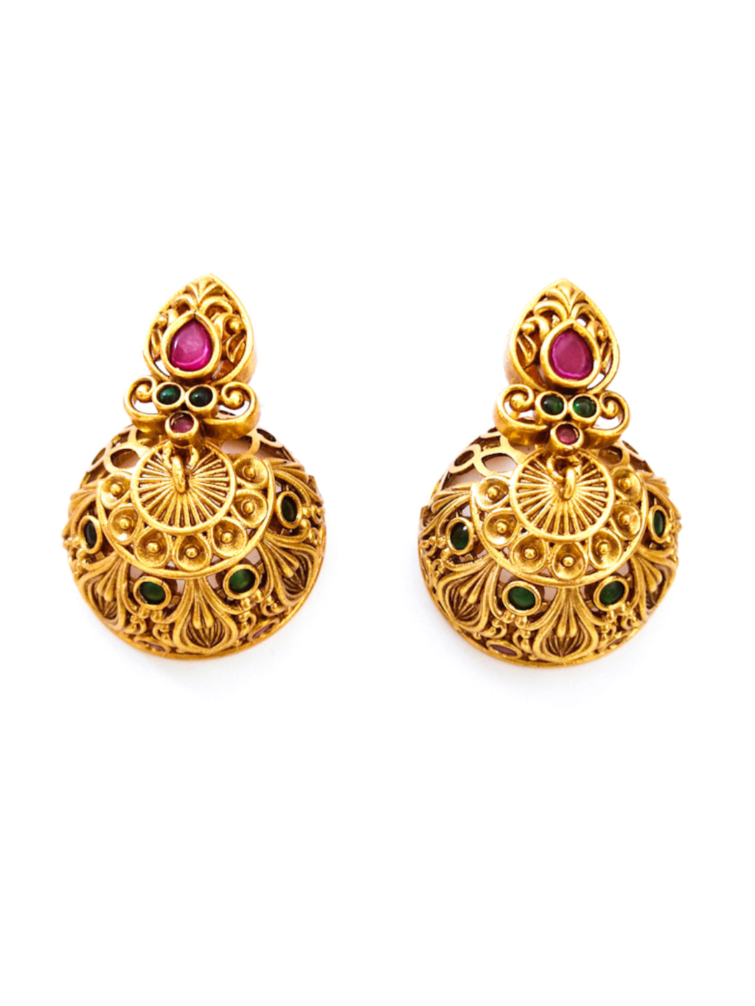 Gold-plated kerala jewellery necklace set