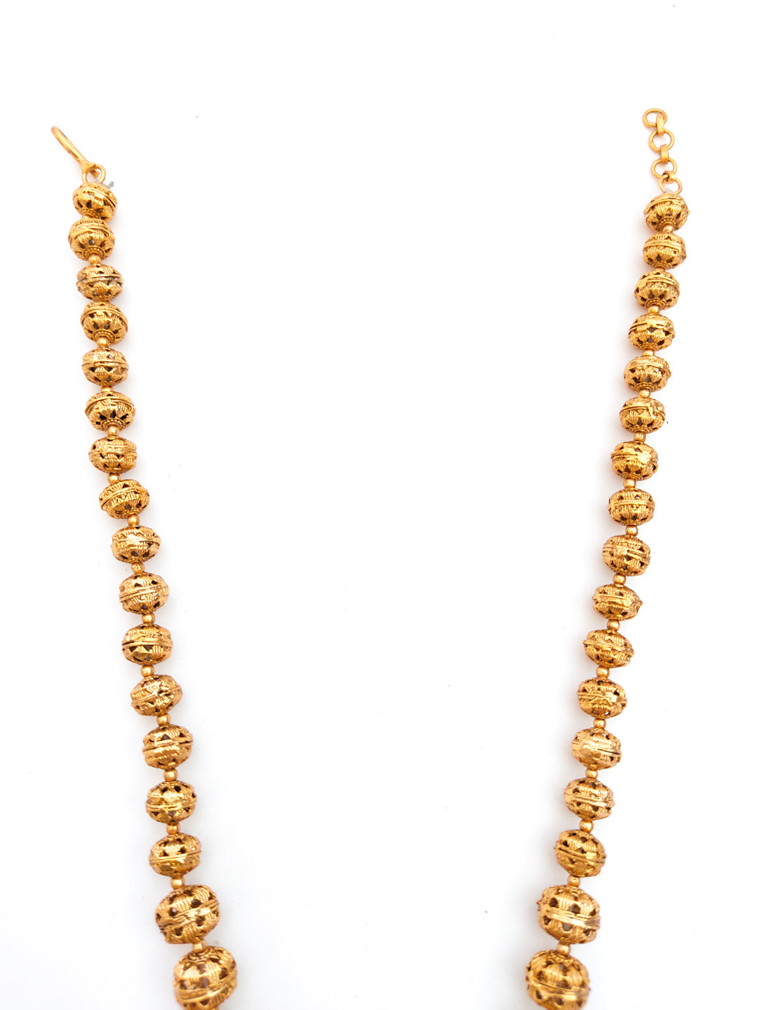 Goddess Lakshmi pendant antique gold-plated necklace set with earrings for women