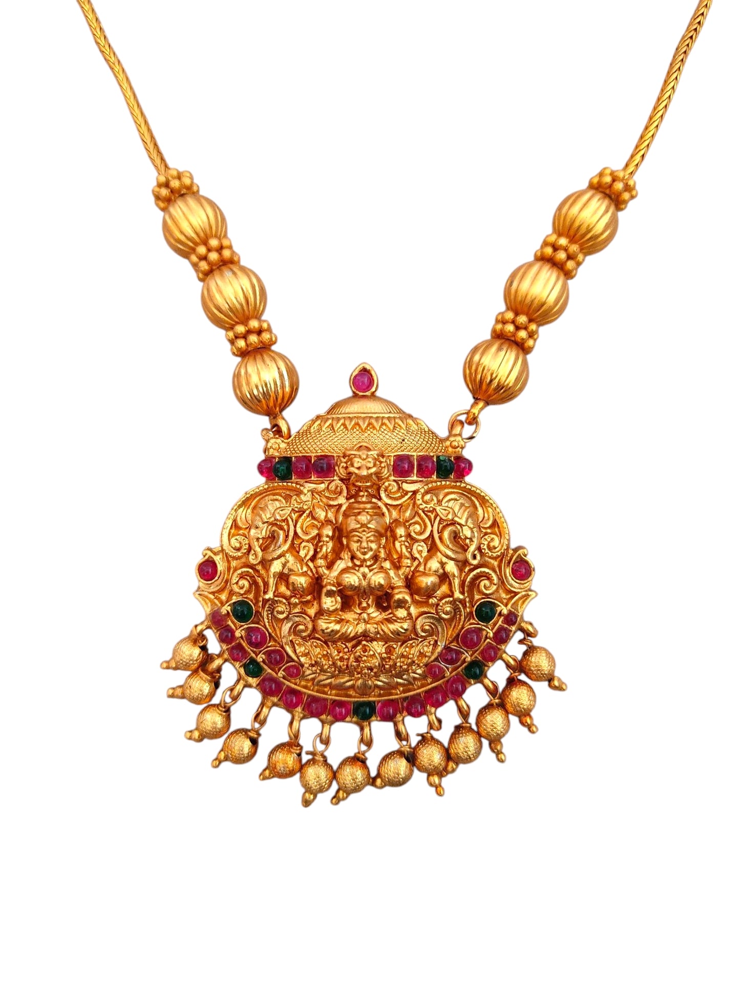 Antique gold plated pendant necklace set for women online