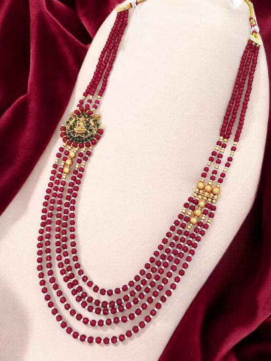 Maroon Beads Necklace
