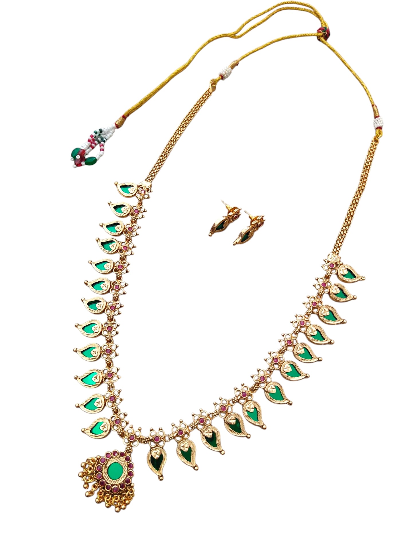 Kerala Style Palakka long necklace