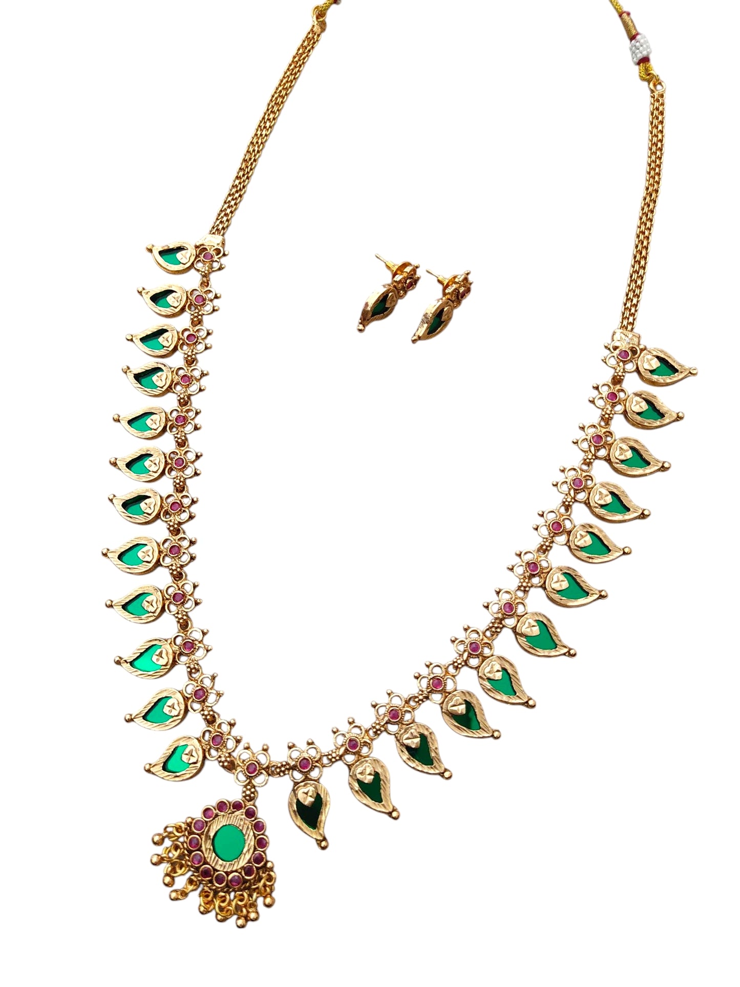 Kerala Style Palakka long necklace