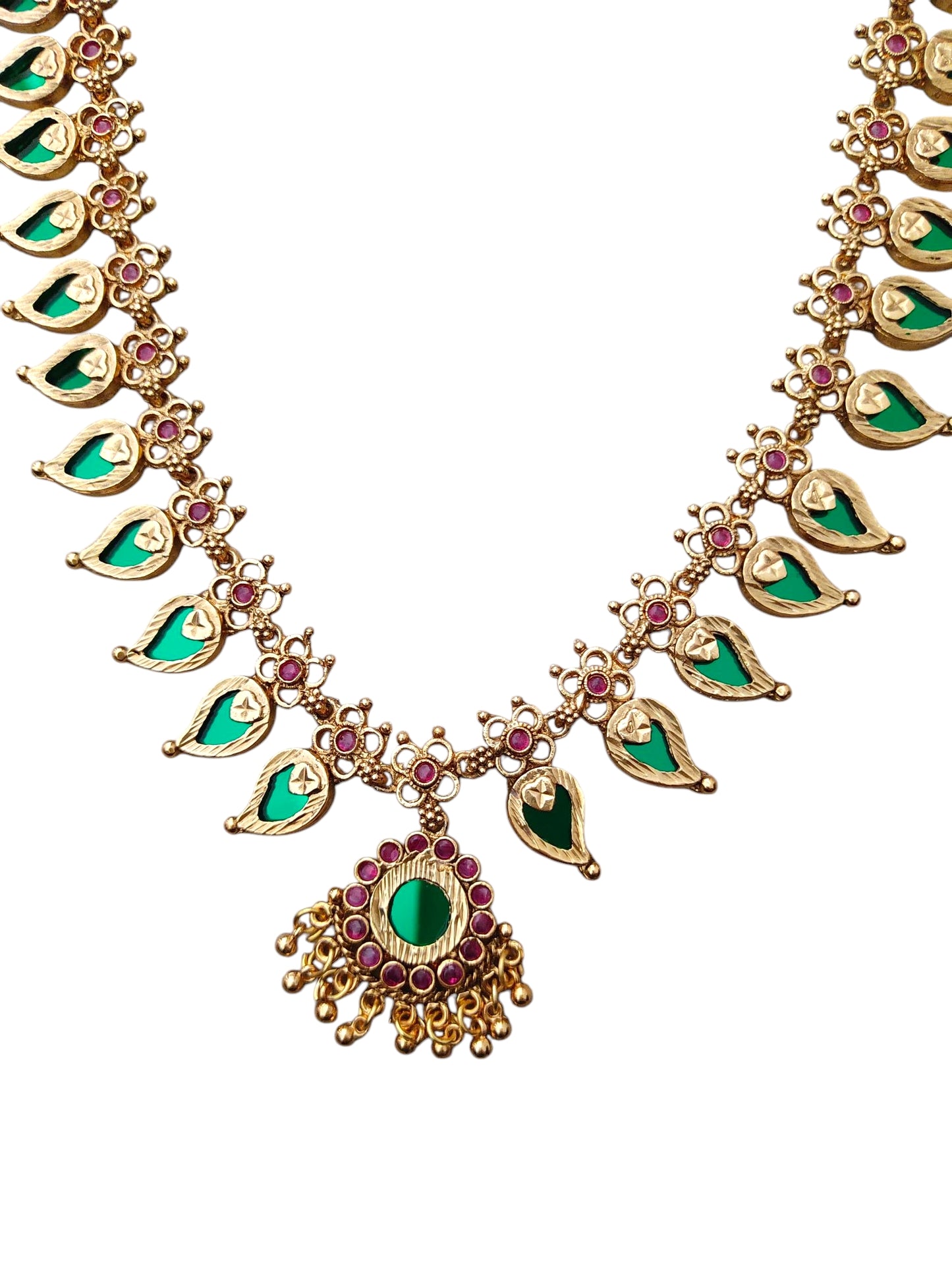 Kerala Style Palakka long necklace