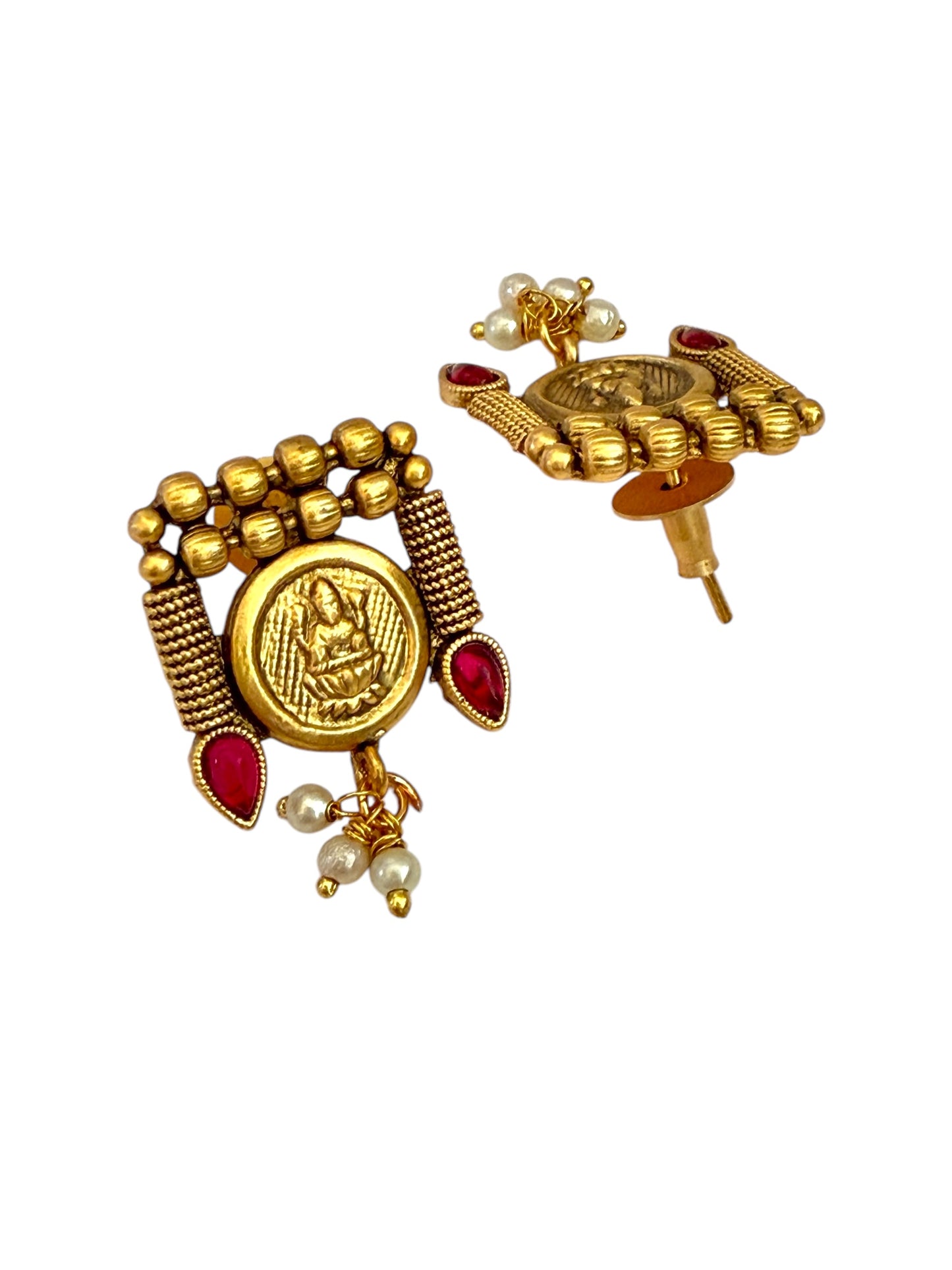 traditional antique kaasu coin design necklace set for women