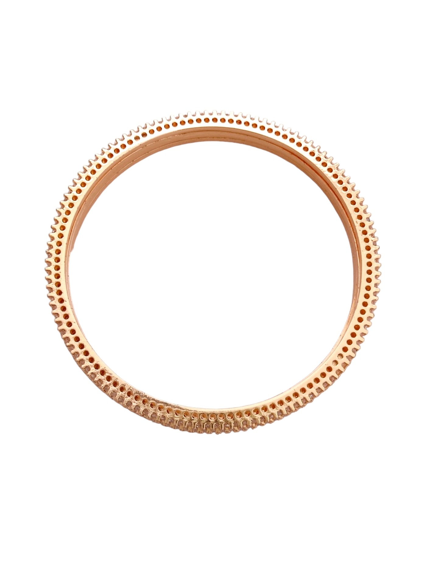 rose gold american diamond bangles for women