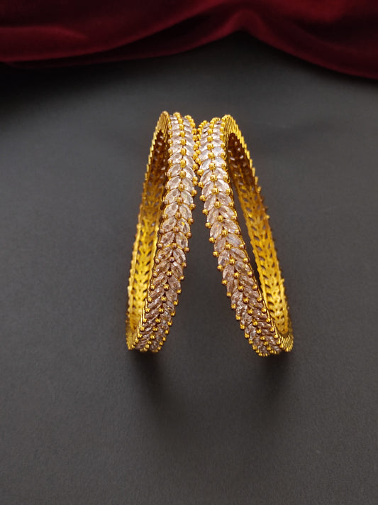 Gold plated american Diamond zircon bangles for women