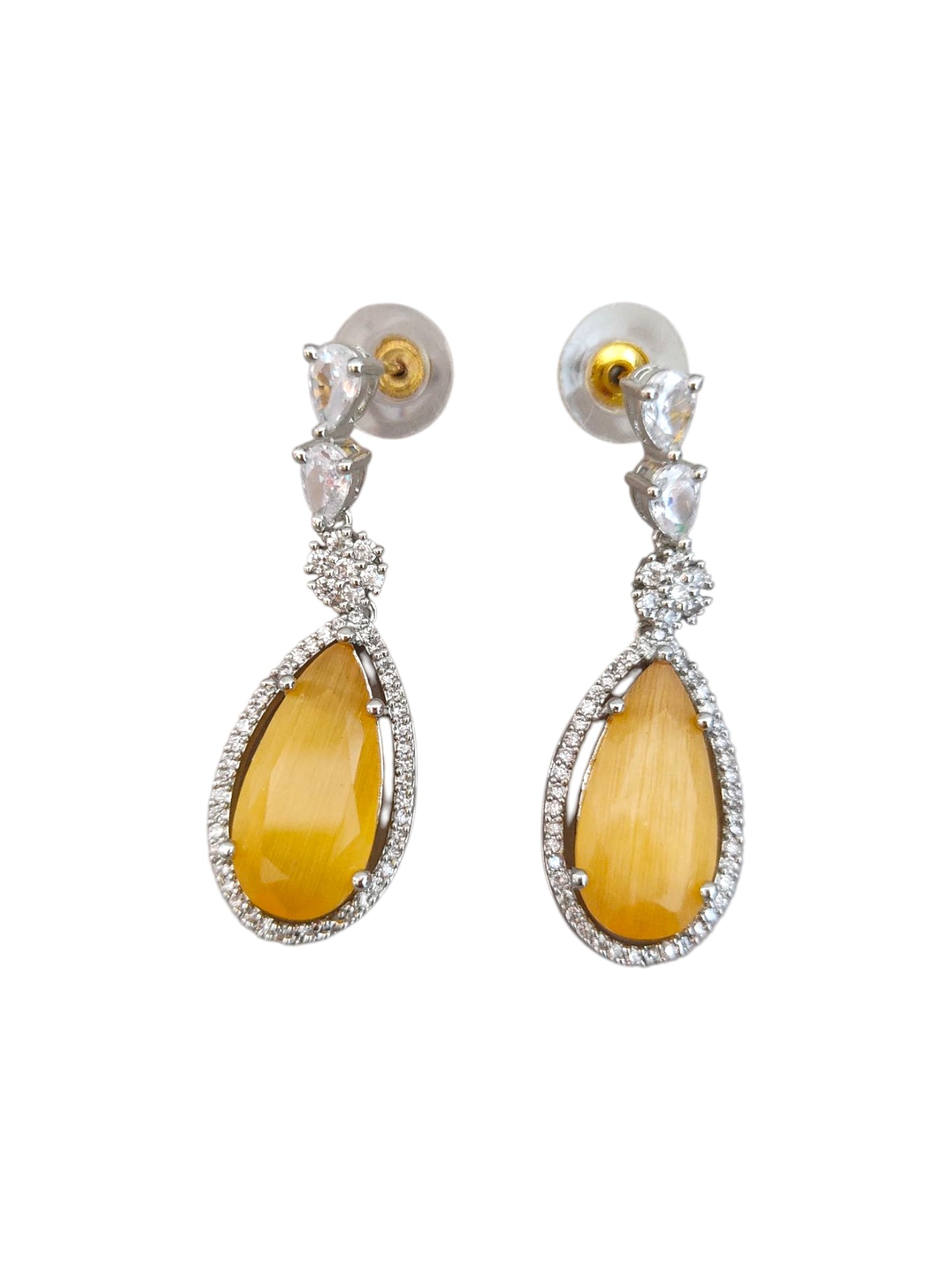 deepika padukone oscar necklace . American diamond necklace with yellow stone