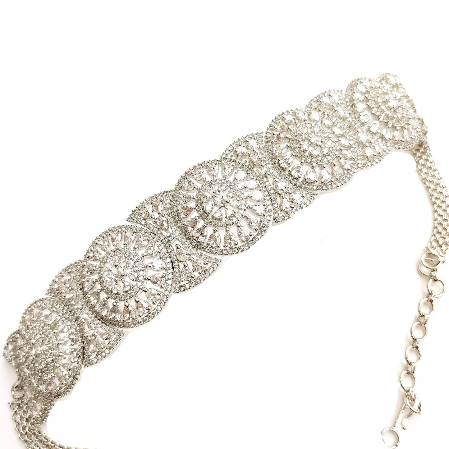 Artificial diamond choker set for women online