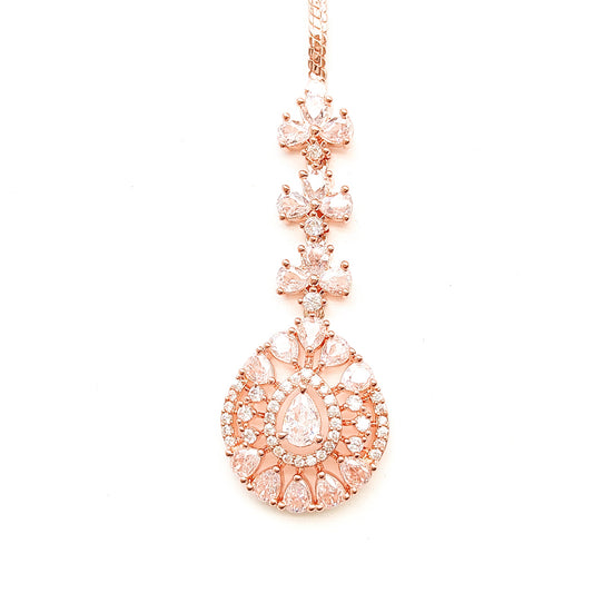 Rose gold maangtikka