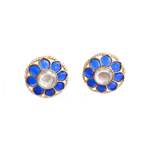 blue earrings studs