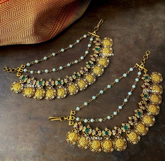 Gold earchains and maatil