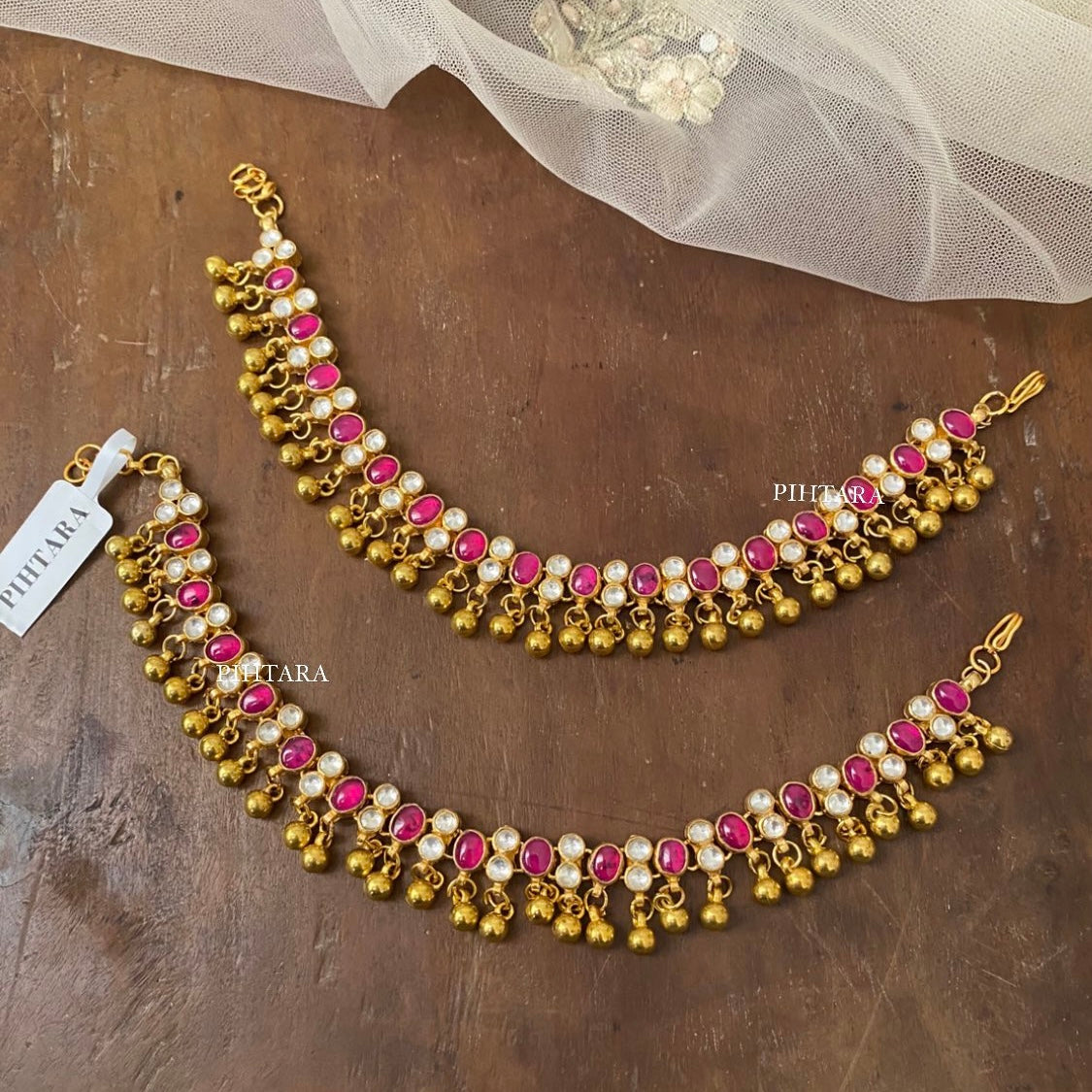kundan anklets payal