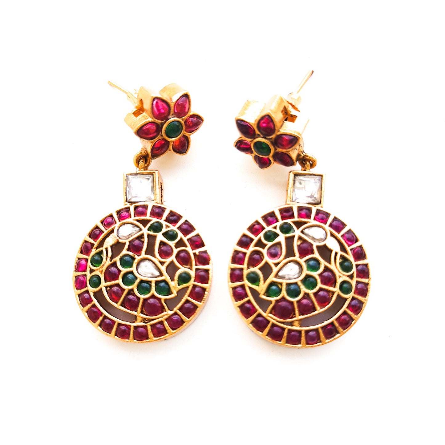 kemp necklace set in bottu mala style