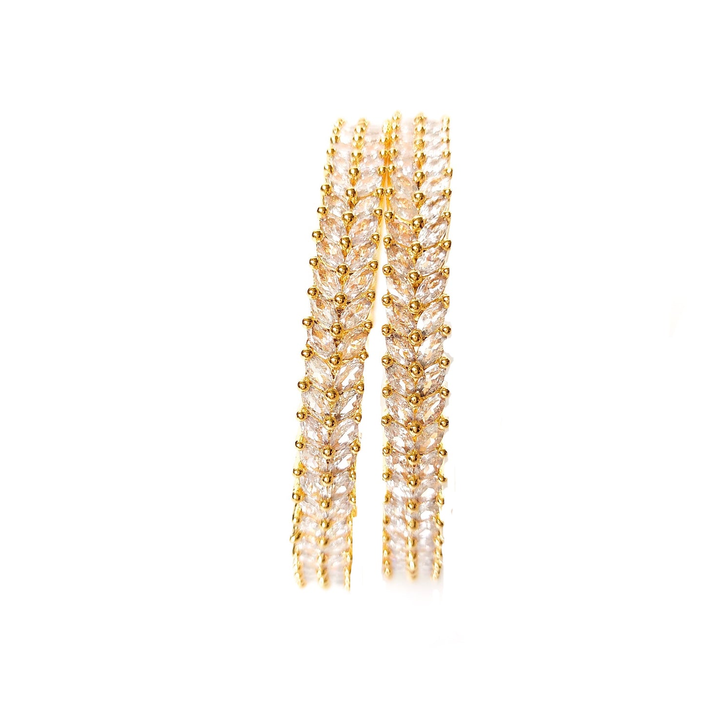 Gold plated american Diamond zircon bangles for women