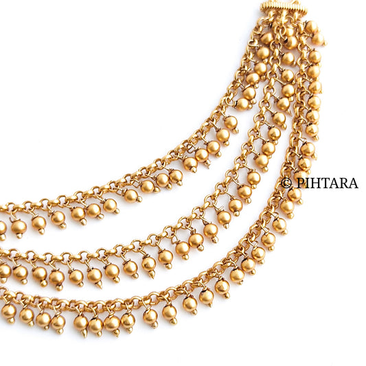 gold ear chains and maatils