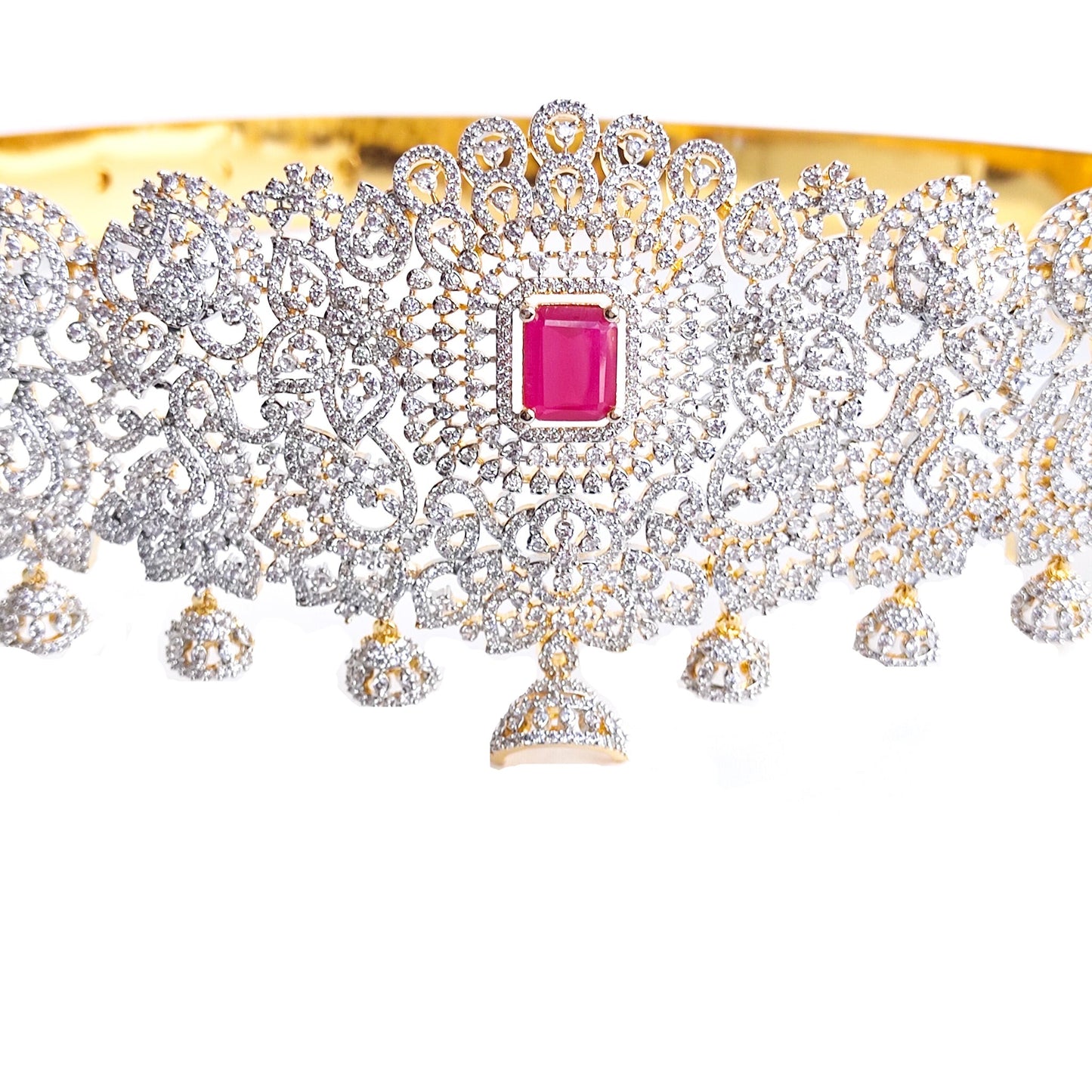 artificial diamond hip belt vaddanam