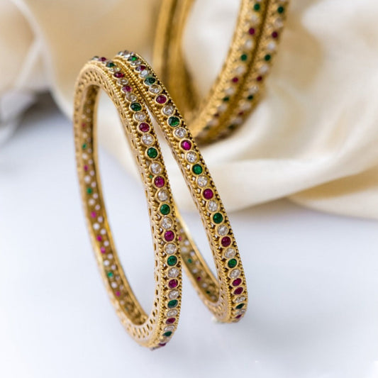 Buy Red and Green Stone Bangles online in India