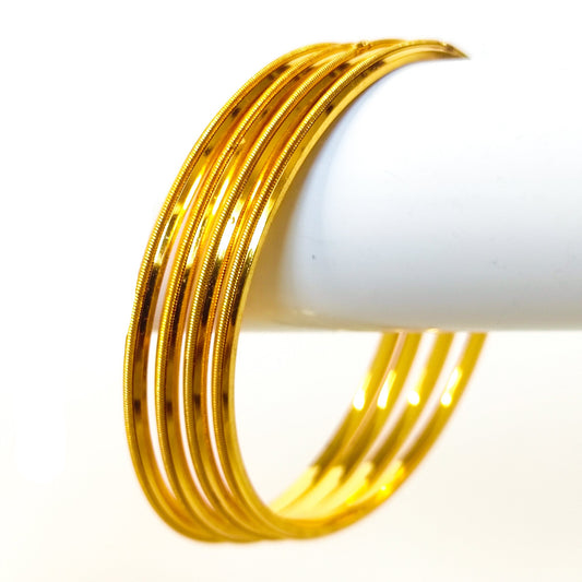 simple gold plated daily bangles