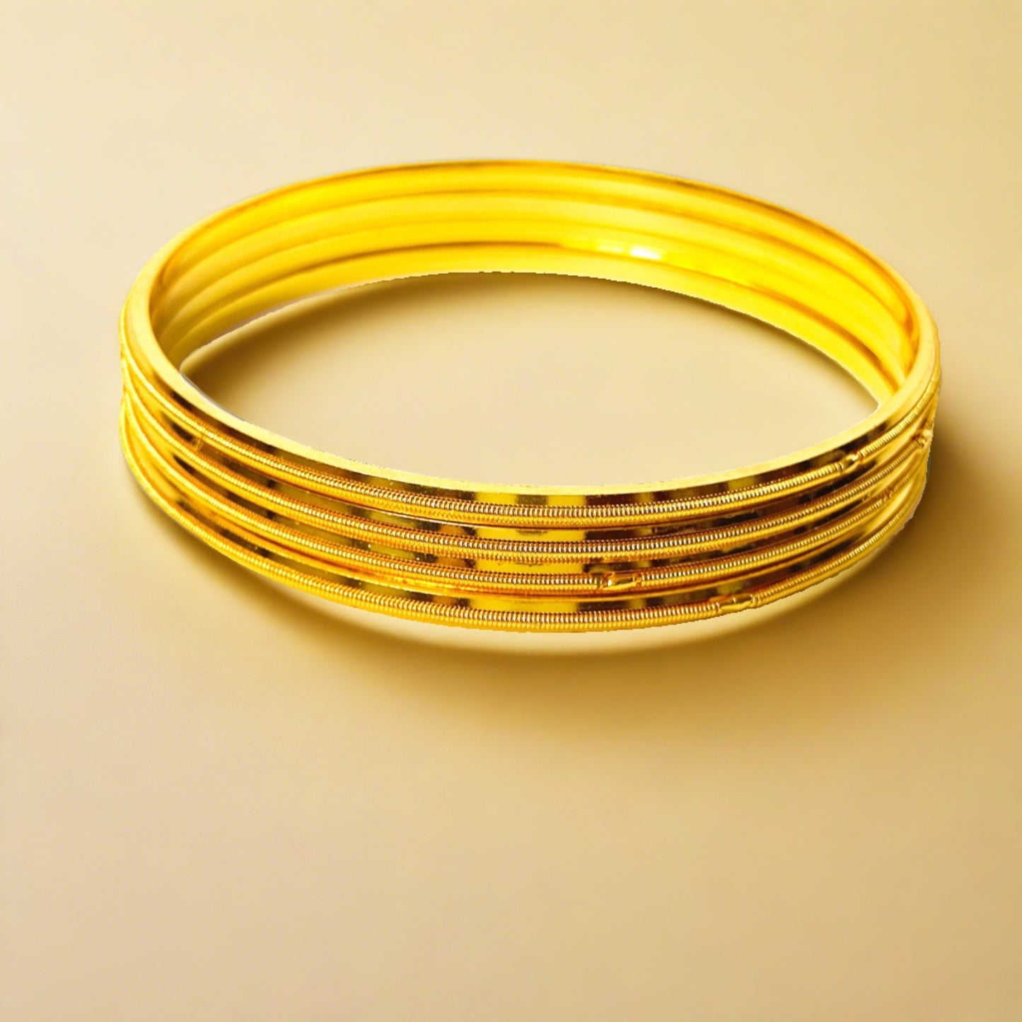 simple gold plated daily bangles