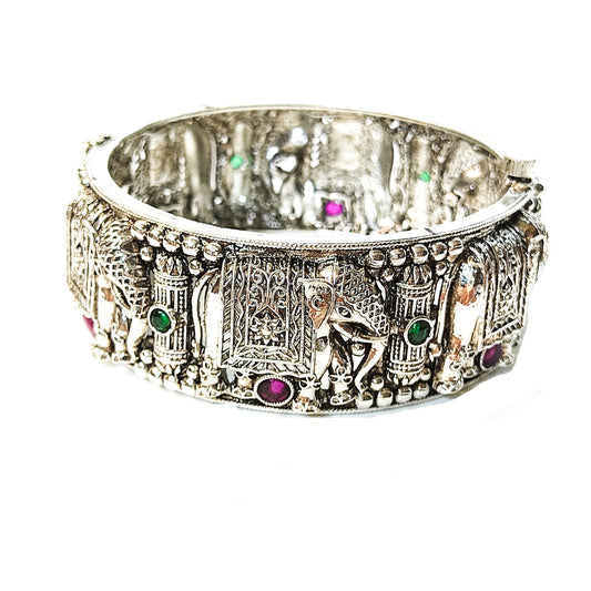 buy oxidized silver kada bangle online india