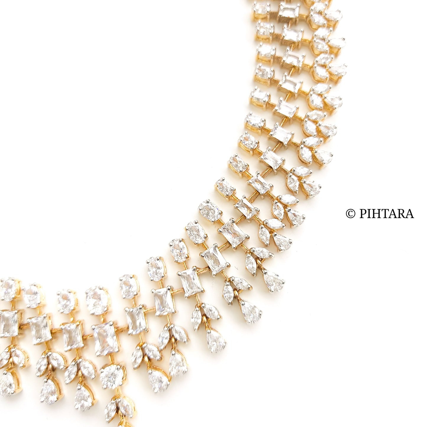 white stone necklace set