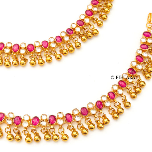 kundan anklets payal